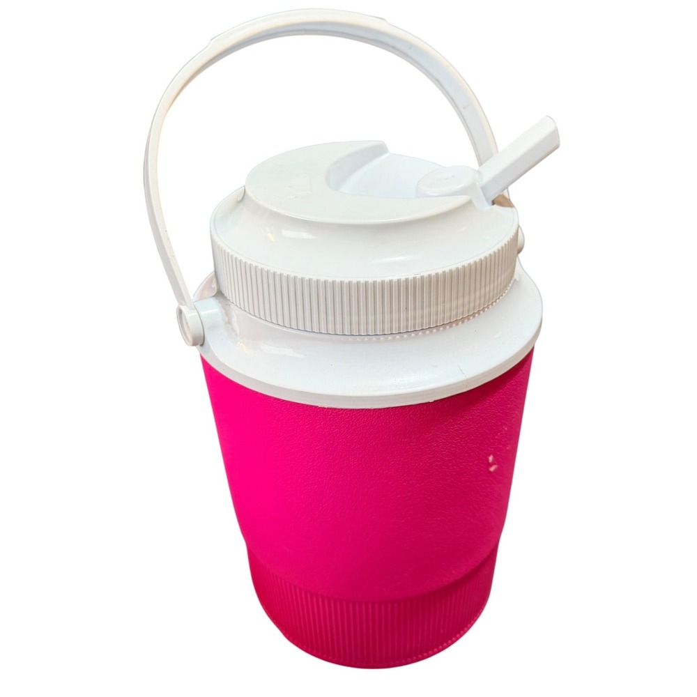 Rubbermaid Gott Water Jug 1/2 Gallon Pink White Model 1502 Insulated Cooler USA
